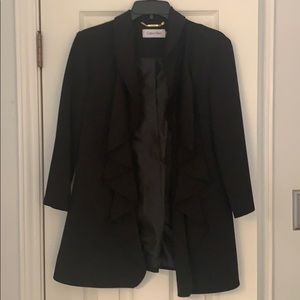 Calvin Klein Ruffle 3/4 light cotton blazer